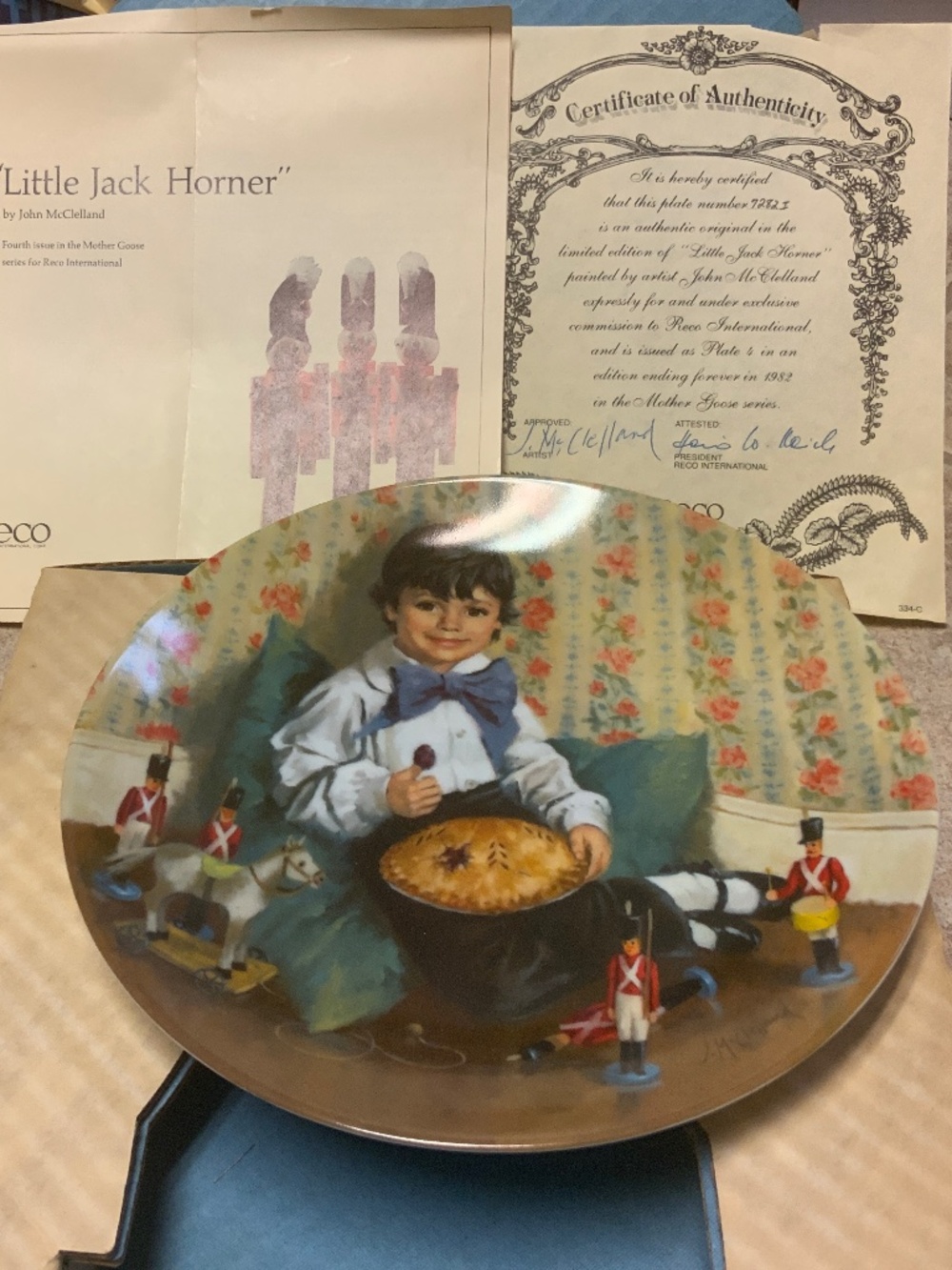 Reco collectors plate- Little Jack Horner